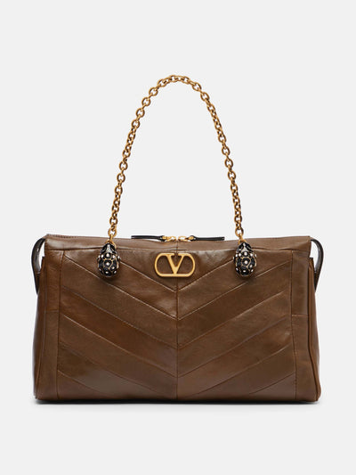 Valentino Garavani Panthea Medium leather tote bag at Collagerie