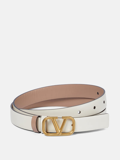 Valentino Garavani VLogo Signature 20 reversible leather belt at Collagerie