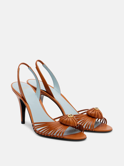 Valentino Garavani Royal 85 leather slingback sandals at Collagerie