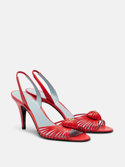 Valentino Garavani Royal 90 leather slingback sandals at Collagerie