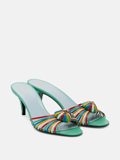 Valentino Garavani Sandal Royal VLogo 65 leather mules at Collagerie