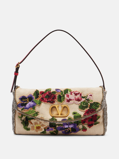 Valentino Garavani Vain Soft Small beaded shoulder bag at Collagerie
