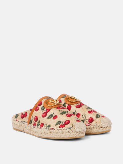 Valentino Garavani VLogo Cherryfic mules at Collagerie