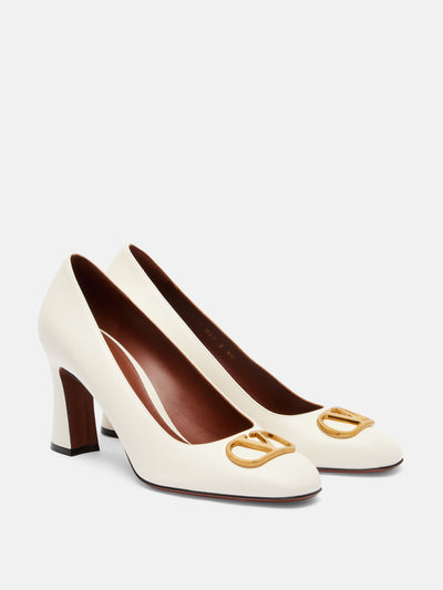 Valentino Garavani VLogo Signature 80 leather pumps at Collagerie