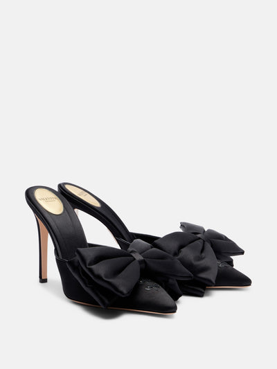 Valentino Garavani Yolande 105 bow-detail satin mules at Collagerie
