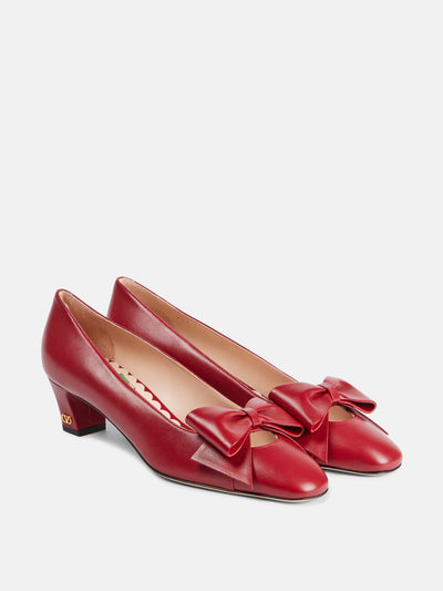Valentino Garavani Bowow 45 bow-detail leather pumps at Collagerie