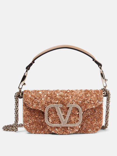 Valentino Garavani Sequin embellished shoulder bag at Collagerie