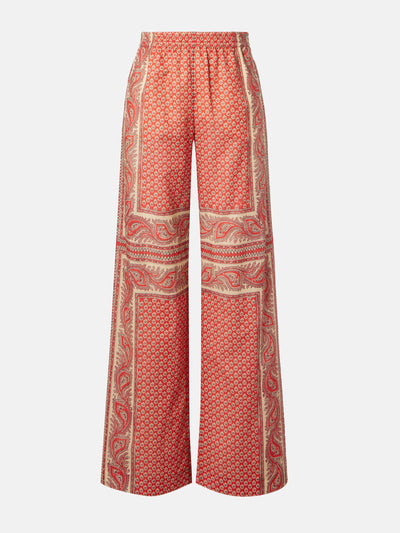 Valentino Printed cotton wide-leg pants at Collagerie