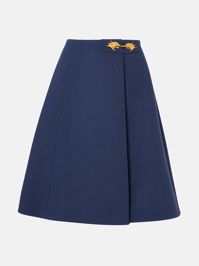 Valentino Virgin wool crêpe midi skirt at Collagerie