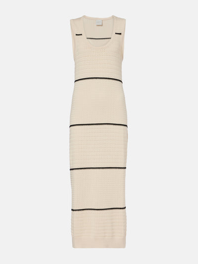 Varley Scott striped cotton midi dress at Collagerie