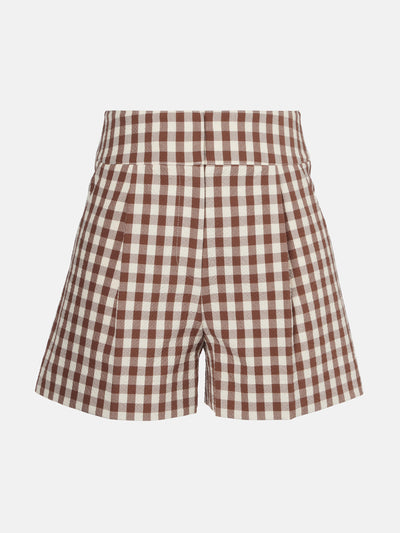Veronica Beard Haina gingham seersucker shorts at Collagerie