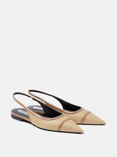 Victoria Beckham Denim slingback flats at Collagerie