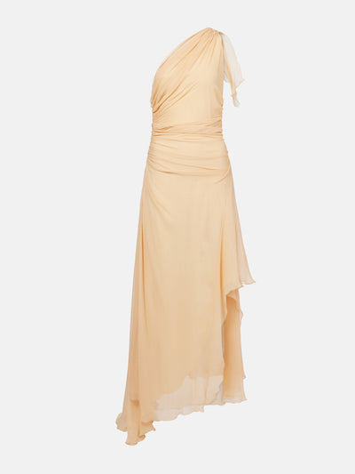 Victoria Beckham Draped one-shoulder silk maxi dress at Collagerie