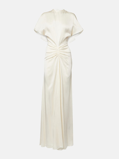 Victoria Beckham Gathered crêpe satin gown at Collagerie