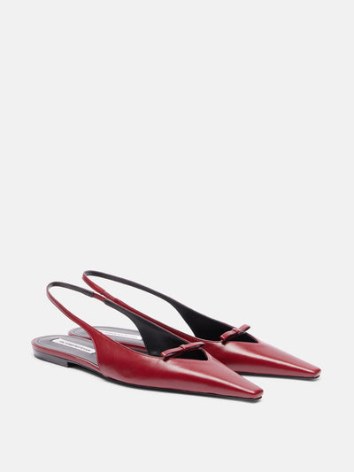 Victoria Beckham Leather slingback flats at Collagerie
