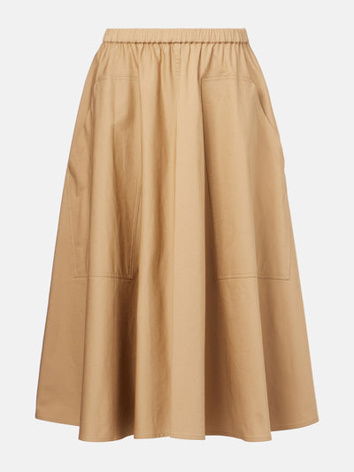 Vince Cotton-blend midi skirt at Collagerie