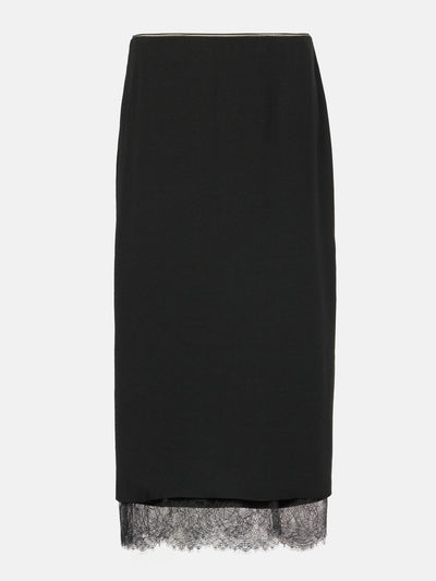 Vince Lace-trimmed midi skirt at Collagerie