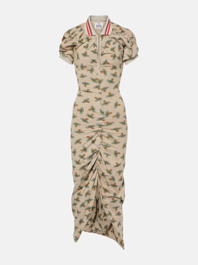 Vivienne Westwood Pulling gathered cotton midi dress at Collagerie