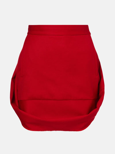 Vivienne Westwood Mini Frame wool miniskirt at Collagerie