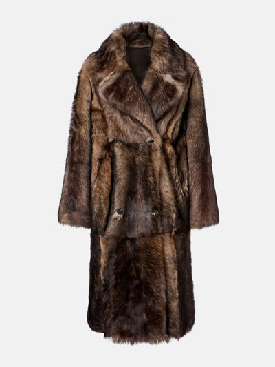 Yves Salomon Reversible shearling and leather coat at Collagerie