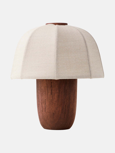 Zanat Meduza Medium wood table lamp by Sebastian Herkner at Collagerie