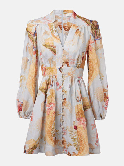 Zimmermann Ascension floral linen mini dress at Collagerie