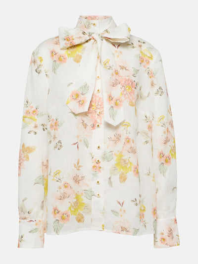 Zimmermann Floral ramie blouse at Collagerie