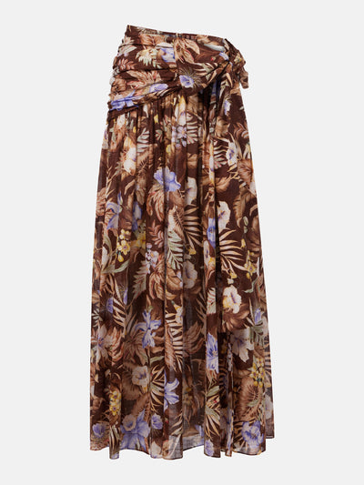 Zimmermann Coco floral cotton maxi skirt at Collagerie