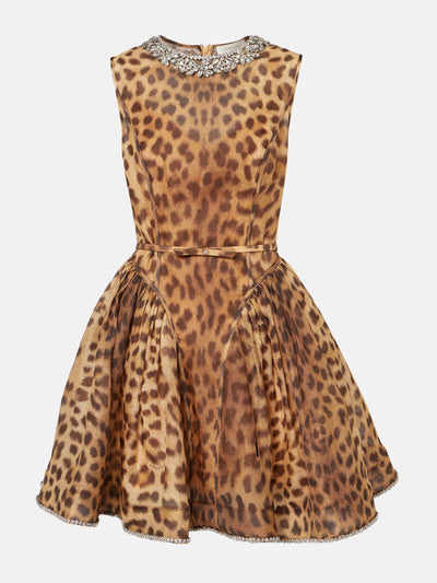 Zimmermann Crush panelled linen and silk mini dress at Collagerie