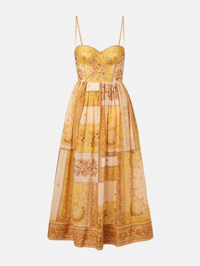 Zimmermann Lucky shirred cotton corset dress at Collagerie