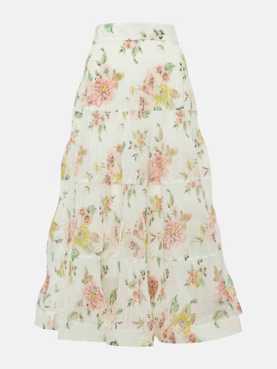 Zimmermann Tiered floral midi skirt at Collagerie