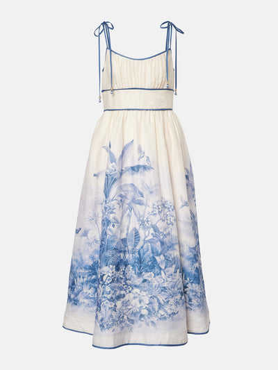 Zimmermann Wylie printed linen midi dress at Collagerie