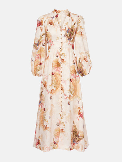 Zimmermann Ascension floral linen midi dress at Collagerie
