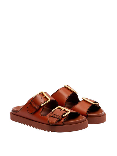 Zimmermann Goldie leather sandals at Collagerie