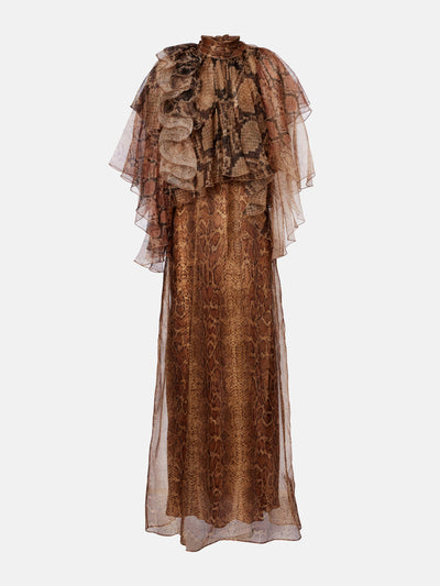Zimmermann Memento ruffled silk gown at Collagerie