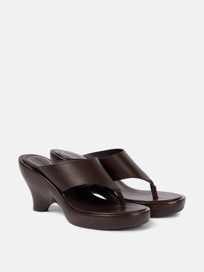 Zimmermann Wild 95 leather wedge mules at Collagerie
