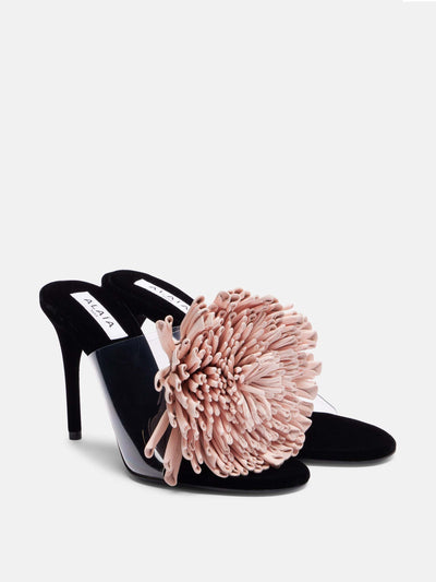 Alaïa Asymmetric 90 leather sandals at Collagerie