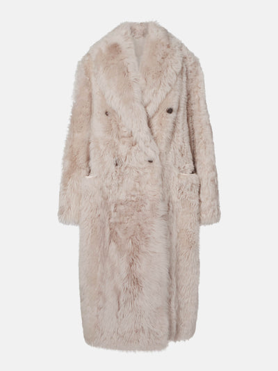Brunello Cucinelli Double-breasted shearling coat at Collagerie