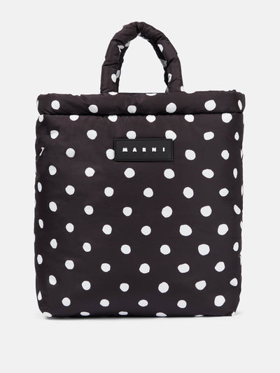Marni Polka dots Medium logo tote bag at Collagerie
