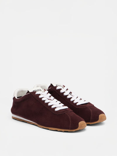 Miu Miu Plume suede sneakers at Collagerie
