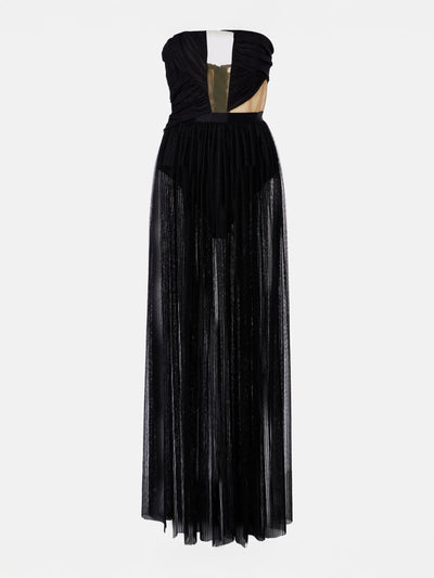 Nensi Dojaka Semi-sheer gown at Collagerie