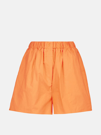 The Frankie Shop Orange cotton shorts at Collagerie