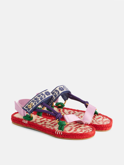 Valentino Garavani Lake Powell crochet-trimmed sandals at Collagerie