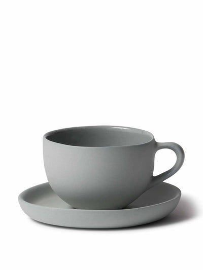 Mud Australia Grey teacup and saucer at Collagerie