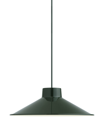 Muuto Green cone pendant light at Collagerie