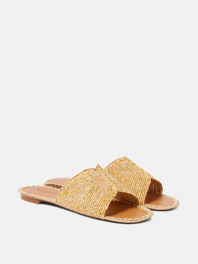 Clergerie Ineni raffia slides at Collagerie