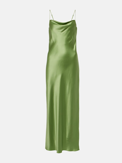 Dorothee Schumacher Shiny Statement silk charmeuse maxi dress at Collagerie