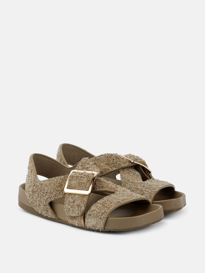 Loewe Paula'S Ibiza Ease brushed suede sandals at Collagerie