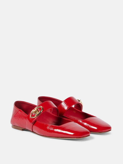 Valentino Garavani VLogo locker Mary Jane flats at Collagerie