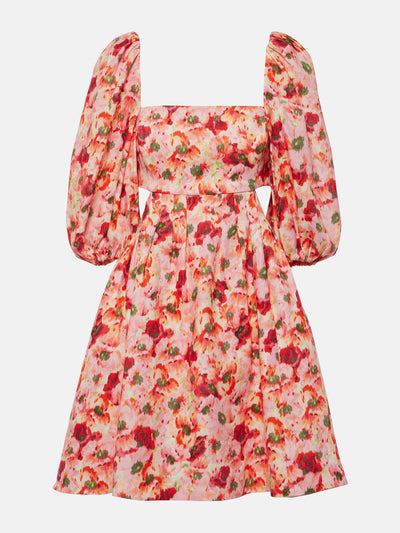 Zimmermann Lightburst floral cutout linen minidress at Collagerie